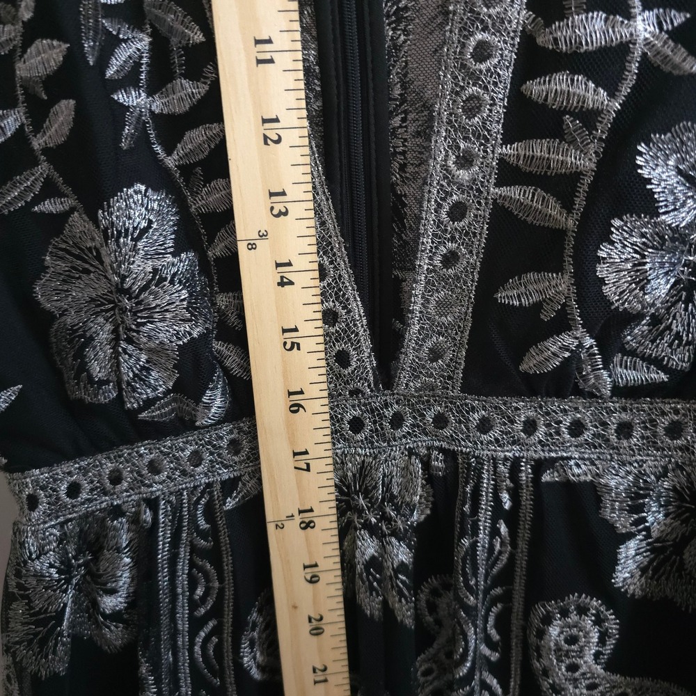 Honey Punch by List Plunge Black Silver Lace Romper M Whimsygoth Vampire Fairy - Picture 8 of 15